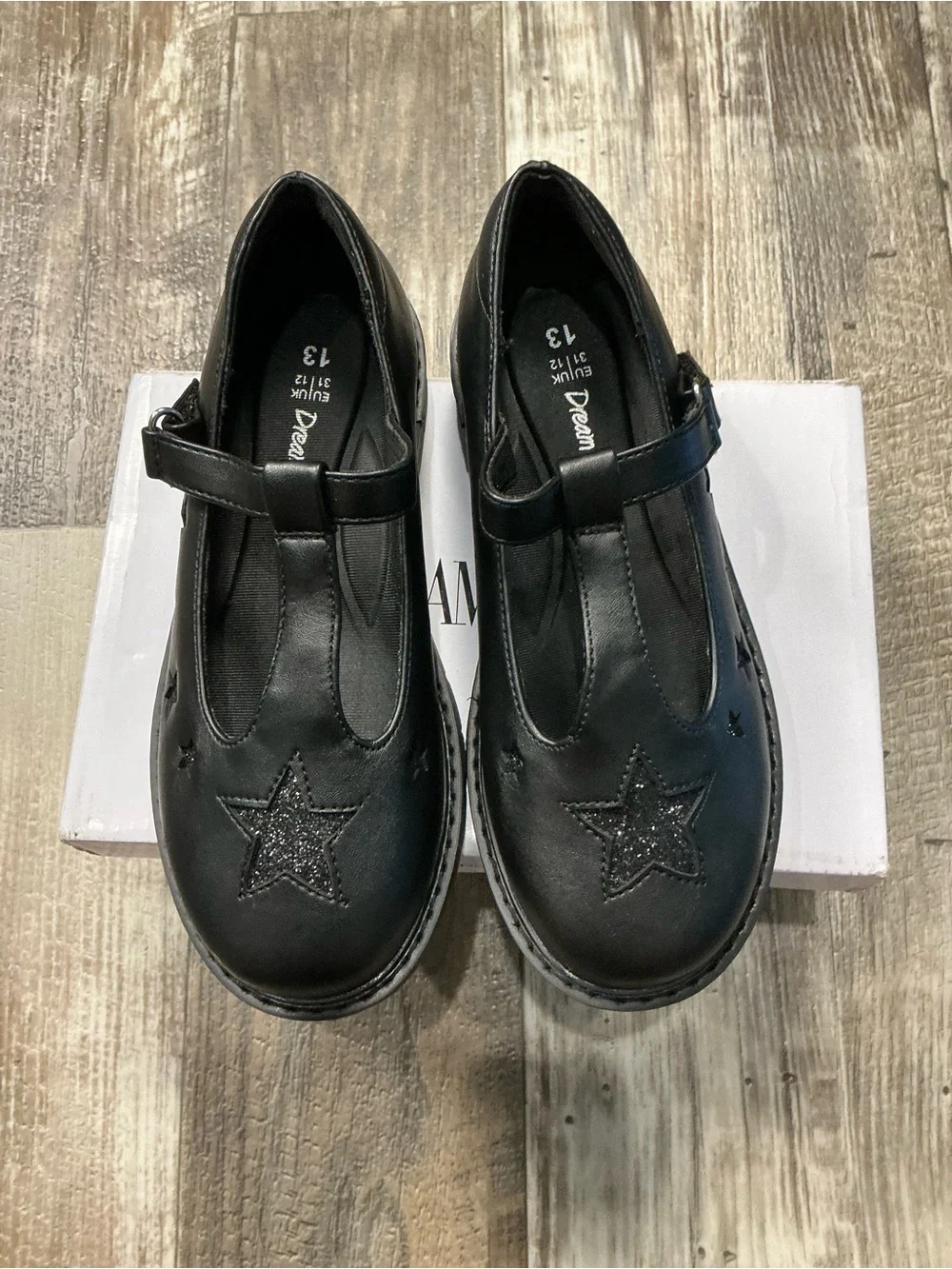 Dream Pairs Black Star Mary Jane Kids Dress Shoes Size 13